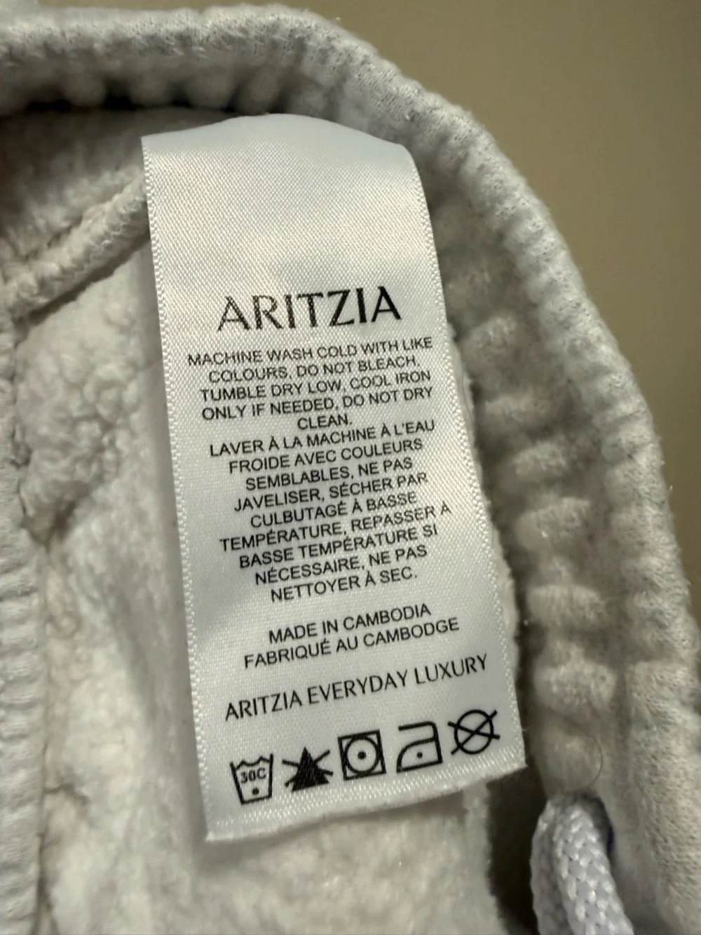 Aritiza Sweatfleece cozy fleece Mega Fit Jogger Sweatpants medium light gray - Picture 9 of 10